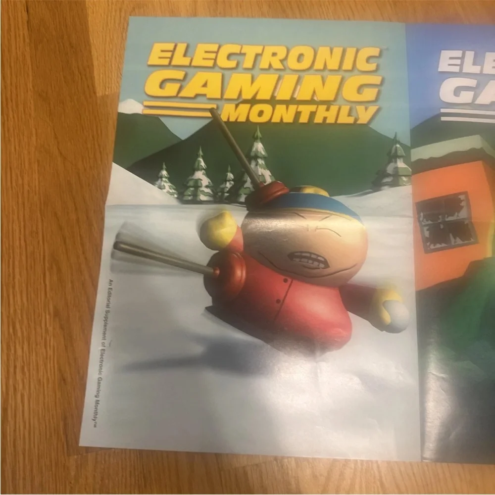 Electronic Gaming Monthly Vintage Poster South Park Video Game Poster